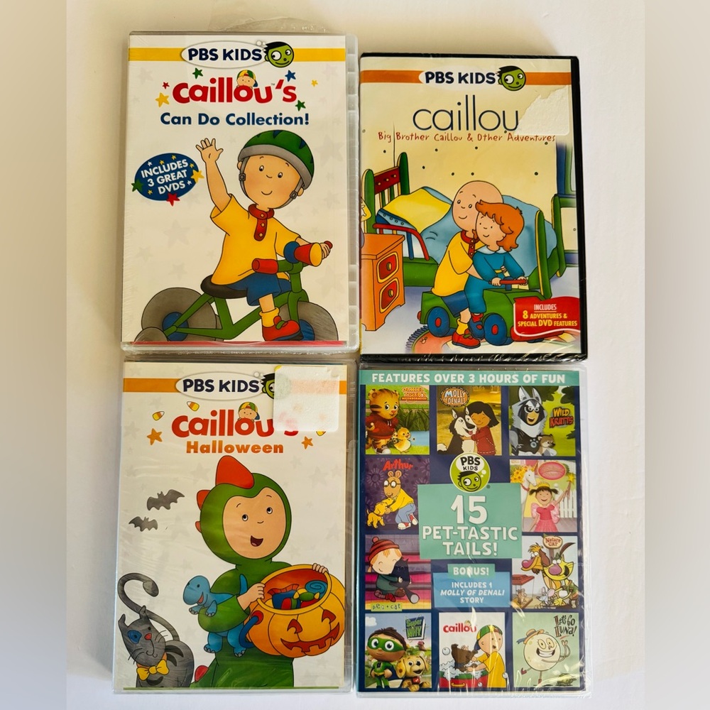 Caillou PBS Kids DVD set of 4